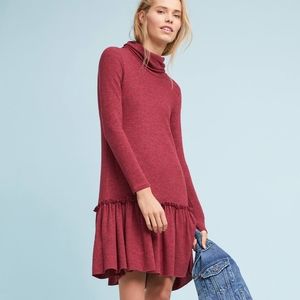 Anthropologie Turtleneck Drop Waist Dress Size S